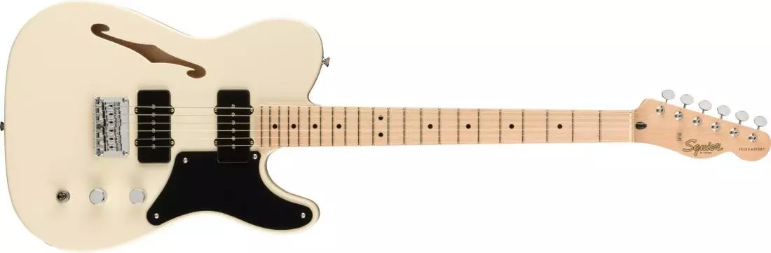 Guitare Paranormal Cabronita Telecaster Thinline, touche en érable - Olympic White