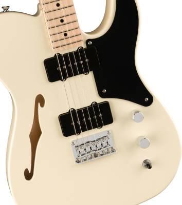 Paranormal Carbronita Telecaster Thinline, Maple Fingerboard - Olympic White