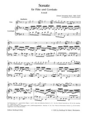 Sonata in B minor BWV 1030 - Bach/Kuijken - Flute/Harpsichord - Sheet Music