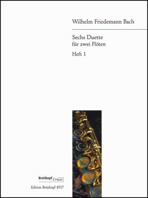 Breitkopf & Hartel - 6 duos Volume 1 - Bach/Braun - Duo de fltes - Livre