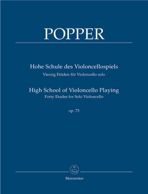 Baerenreiter Verlag - High School of Violoncello Playing op. 73 (Forty Etudes for Solo Violoncello) - Popper/Rummel  - Book