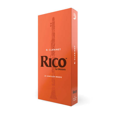 RICO by DAddario - Anches de clarinette Bb - Force 2 - Bote de 25