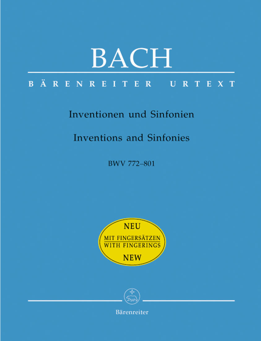 Inventions and Sinfonias BWV 772-801 - Bach/Dadelsen/Kretschmar-Fischer - Piano - Book