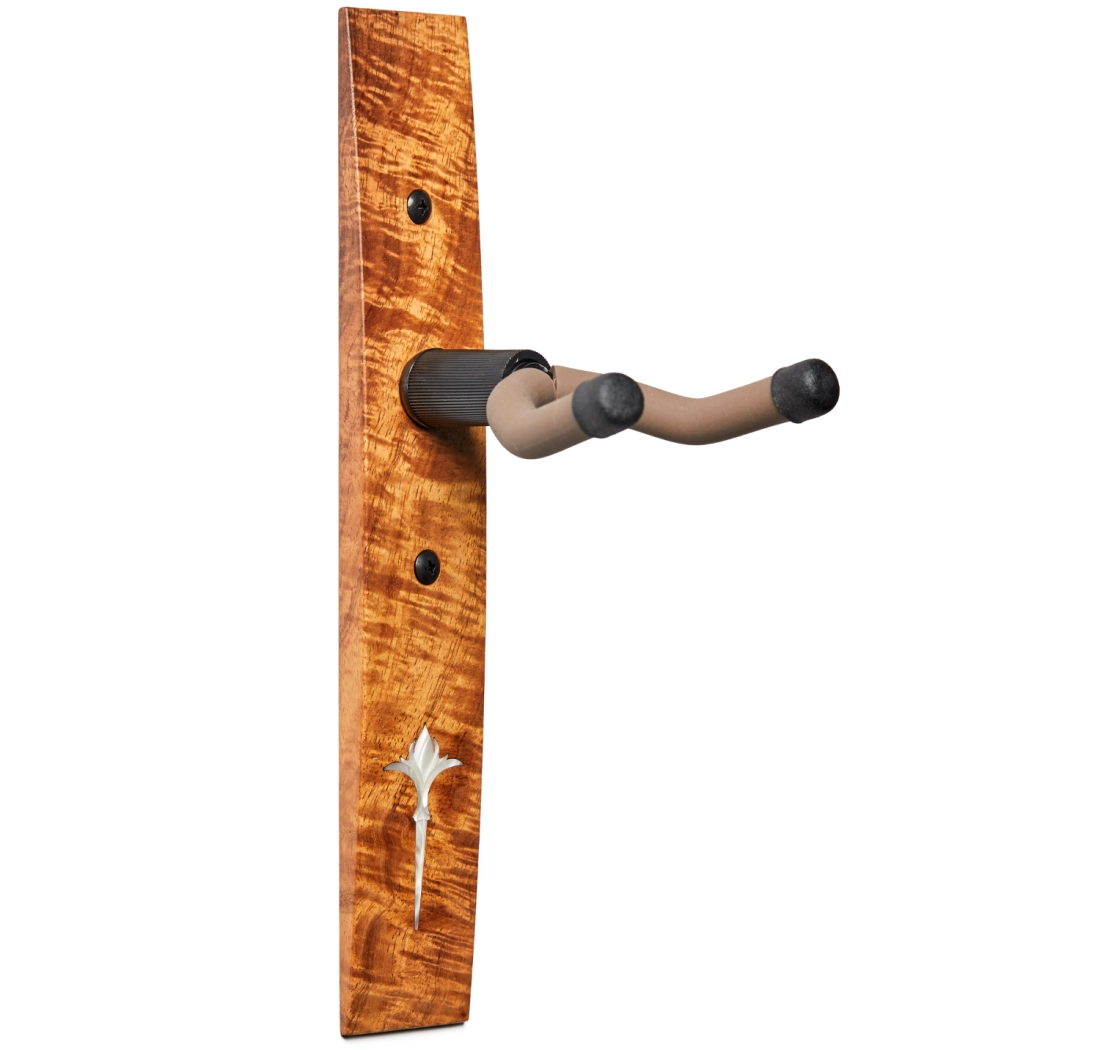 Koa Guitar Hanger with Noveau Inlay