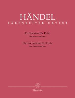 Baerenreiter Verlag - Eleven Sonatas for Flute and Basso Continuo - Handel/Schmitz/Best - Flute/Treble Recorder/Basso continuo - Score/Parts
