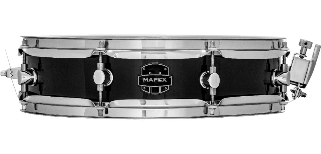 14x3.5\'\' Piccolo Poplar Snare with Chrome Hardware - Black