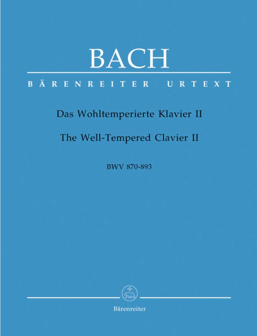 The Well-Tempered Clavier II BWV 870-893 - Bach/Durr - Piano - Book