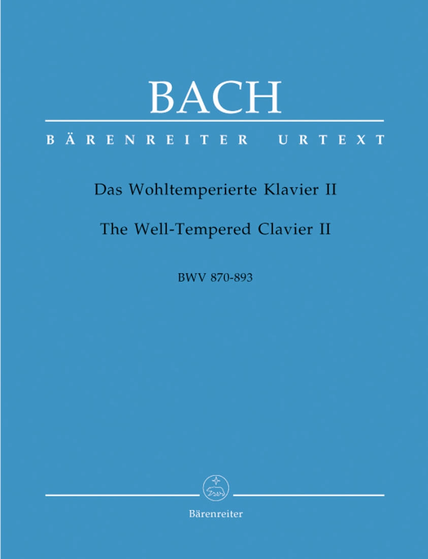 The Well-Tempered Clavier II BWV 870-893 - Bach/Durr - Piano - Book