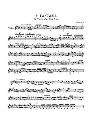 Twelve Fantasias TWV 40: 14-25 - Telemann/Hausswald - Violin - Book