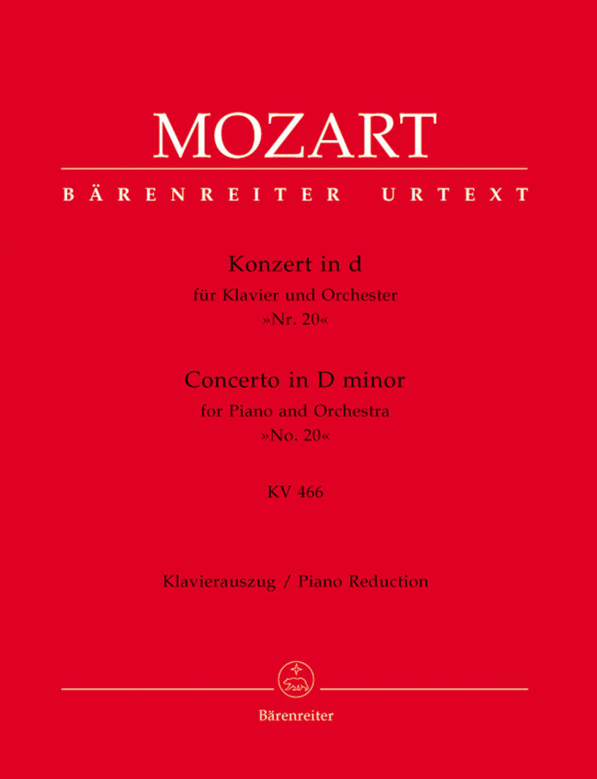Concerto for Piano and Orchestra no. 20 in D minor K. 466 - Mozart/Engel/Heussner/Faber - Solo Piano/Piano Reduction (2 Pianos, 4 Hands) - Book