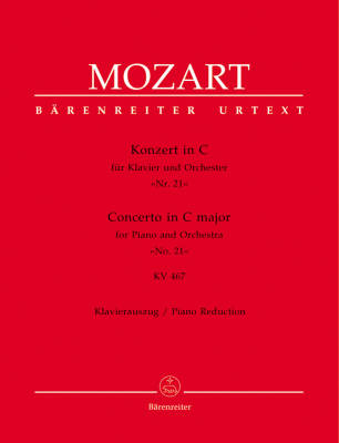 Baerenreiter Verlag - Concerto for Piano and Orchestra no. 21 in C major K. 467 - Mozart/Engel/Heussner - Solo Piano/Piano Reduction (2 Pianos, 4 Hands) - Book