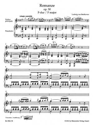Romances in F major and G major op. 50, 40 - Beethoven/Del Mar - Violin/Piano - Book