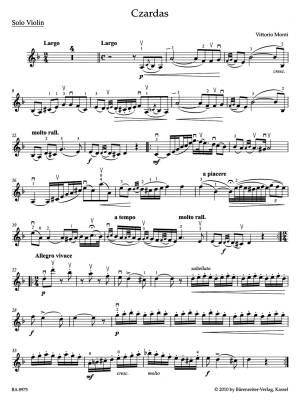 Czardas - Monti/Sassmannshaus - Violin/Piano - Book