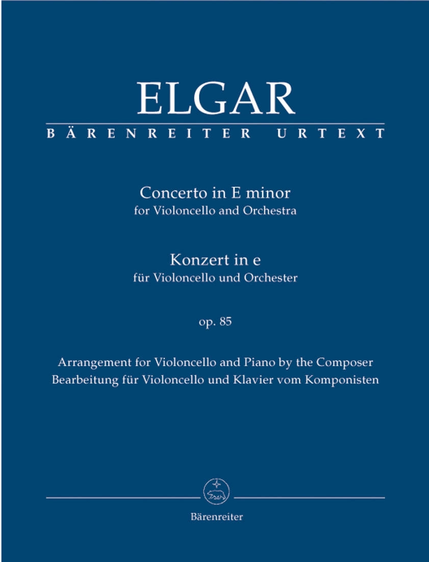 Concerto in E minor op. 85 - Elgar/Del Mar - Cello/Piano - Book