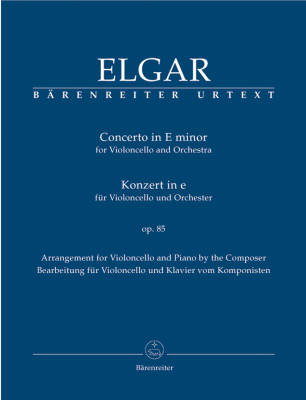 Baerenreiter Verlag - Concerto in E minor op. 85 - Elgar/Del Mar - Cello/Piano - Book