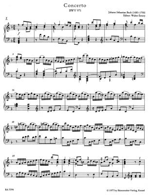 Italian Concerto BWV 971 - Bach/Emery - Piano - Book