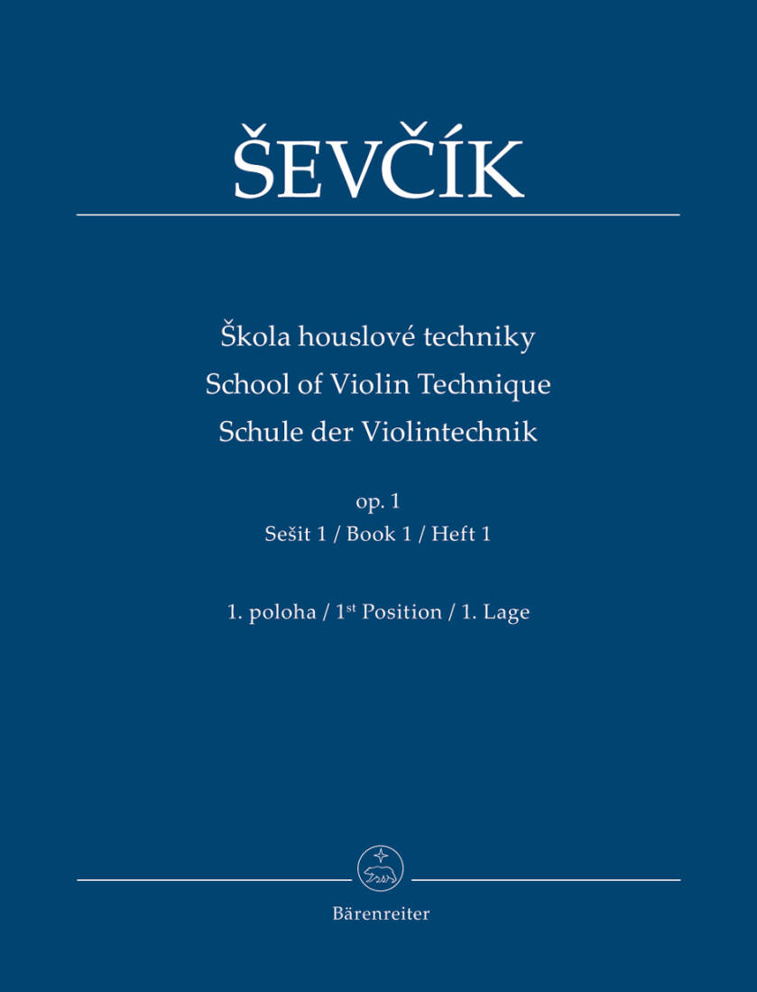 School of Violin Technique op. 1, Book 1, 1st Position  - Sevcik/Foltyn - Violin - Book