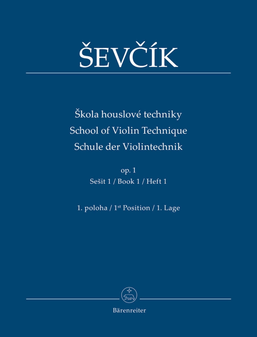 School of Violin Technique op. 1, Book 1, 1st Position  - Sevcik/Foltyn - Violin - Book