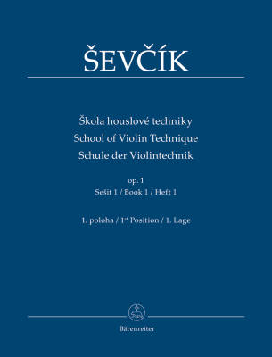 Baerenreiter Verlag - School of Violin Technique op. 1, Book 1, 1st Position  - Sevcik/Foltyn - Violin - Book