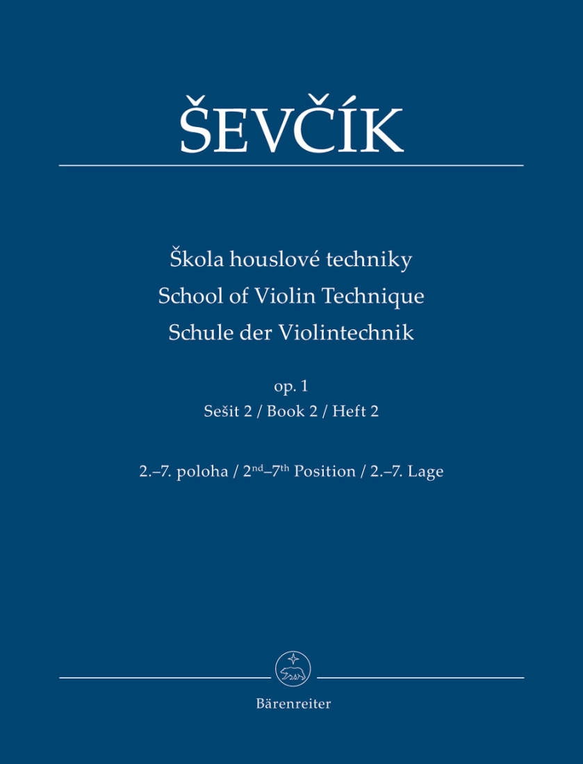 School of Violin Technique op. 1, Book 2, 2nd-7th Position - Sevcik/Foltyn - Violin - Book