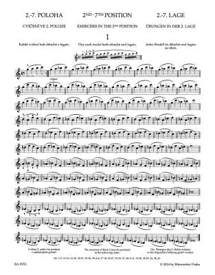 School of Violin Technique op. 1, Book 2, 2nd-7th Position - Sevcik/Foltyn - Violin - Book