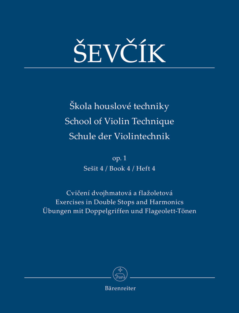 School of Violin Technique op. 1, Book 4, Exercises in Double Stops and Harmonics - Violin - Book