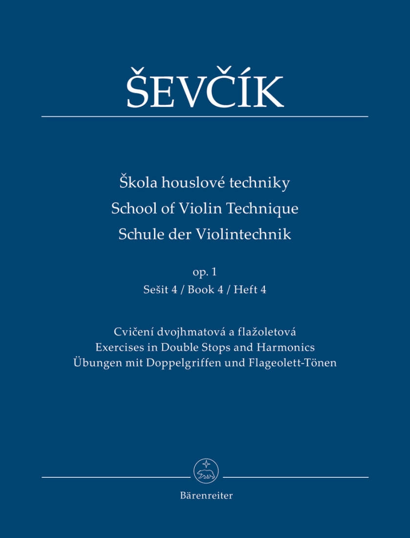 School of Violin Technique op. 1, Book 4, Exercises in Double Stops and Harmonics - Violin - Book