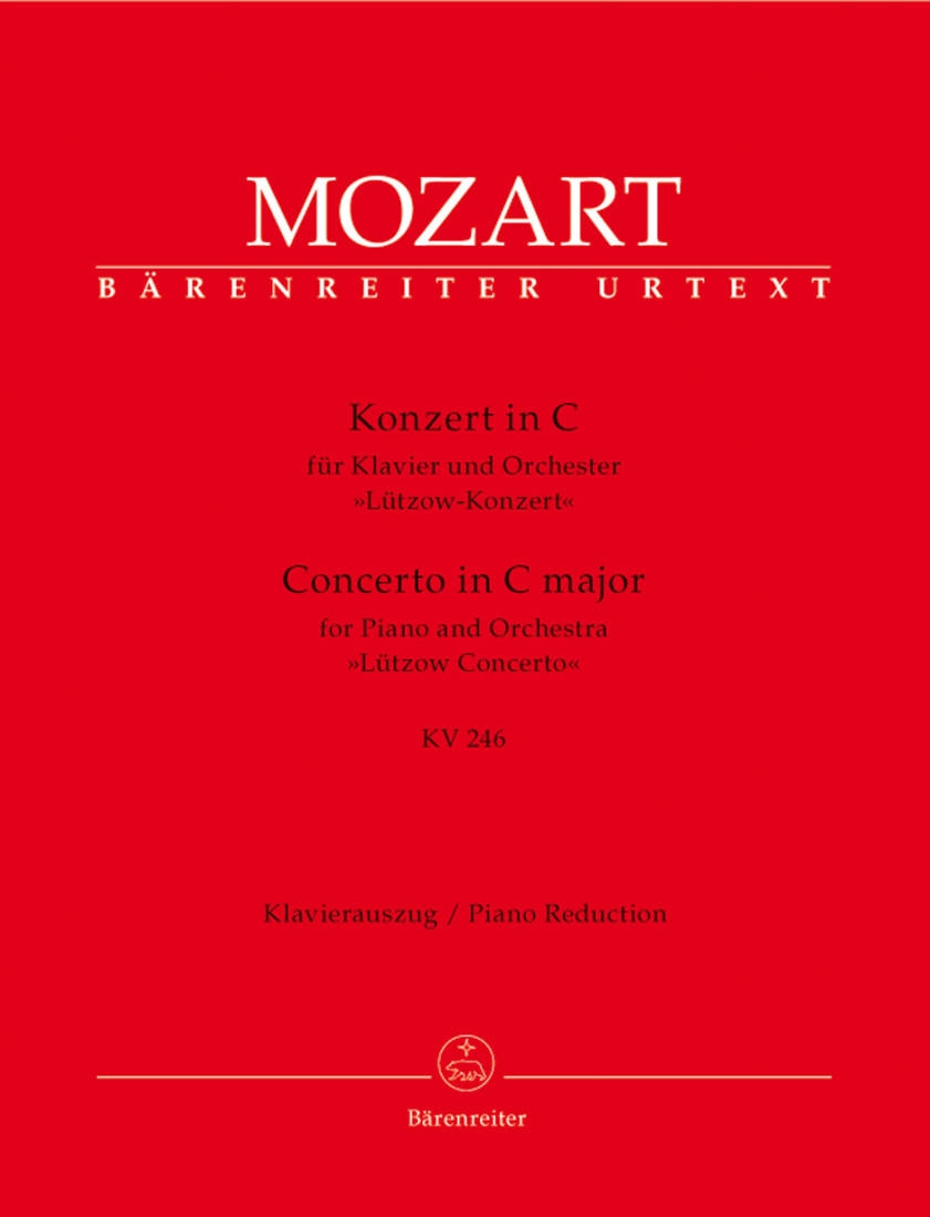 Concerto no. 8 in C major K. 246 \'\'Lutzow Concerto\'\' - Mozart/Wolff - Solo Piano/Piano Reduction (2 Pianos, 4 Hands) - Book