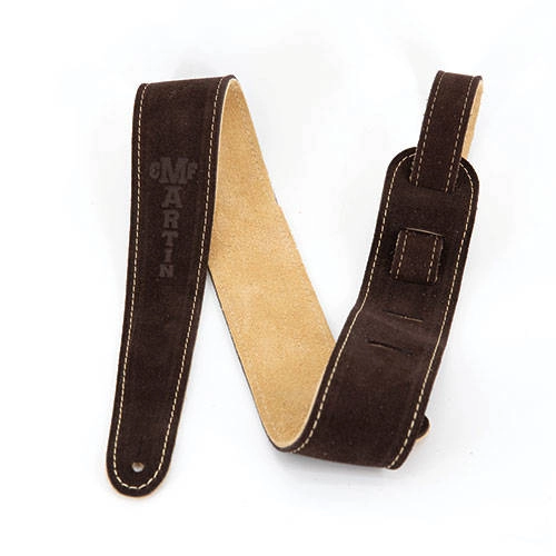 Adjustable Suede Guitar Strap - Brown