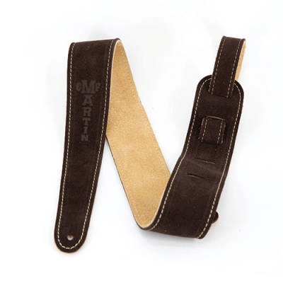 Martin Guitars - Adjustable Suede Guitar Strap - Brown