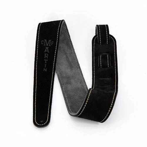 Adjustable Suede Guitar Strap - Black