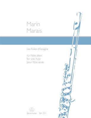 Baerenreiter Verlag - Les Folies dEspagne - Marais/Schmitz - Solo Flute - Sheet Music