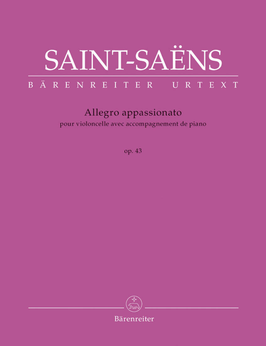 Allegro Appassionato op. 43 - Saint-Saens/Baur - Cello/Piano - Book