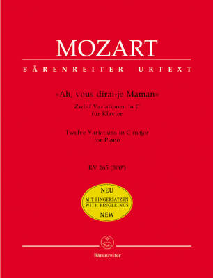 Baerenreiter Verlag - Twelve Variations in C Major on Ah, vous dirai-je Maman KV 265 (300e) - Mozart/Fischer/Kirschnereit - Piano - Book