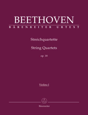 Quatuors  cordes op. 18 - Beethoven/Del Mar - Violon 1/ Violon 2/Alto/Violoncelle- Ensemble de partitions