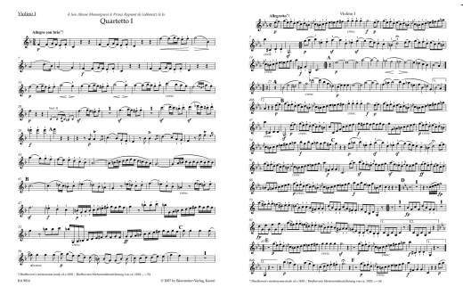 String Quartets op. 18 - Beethoven/Del Mar - 1 Violin/2 Violin/Viola/Cello - Parts Set