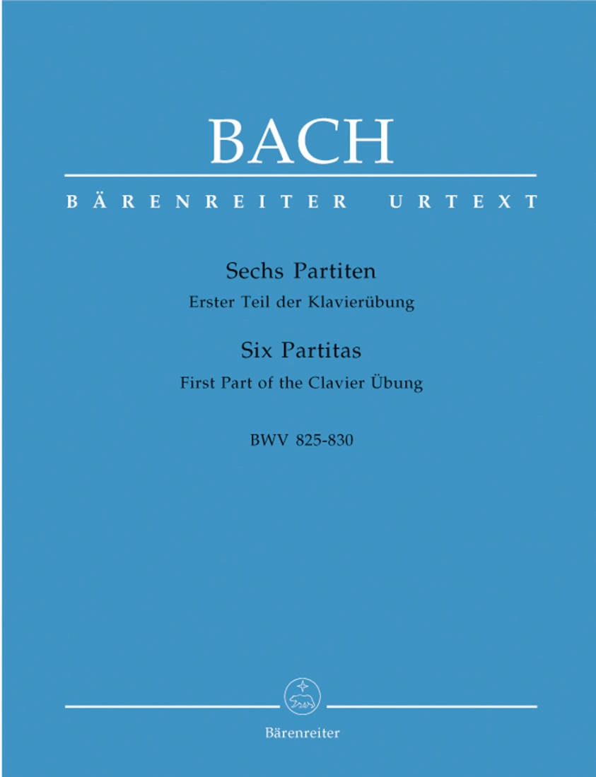 Six Partitas (Without Fingerings) BWV 825-830 - Bach/Jones - Piano - Book