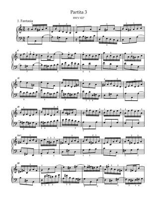 Six Partitas (With Fingerings) BWV 825-830 - Bach/Jones/Schirmer - Piano - Book