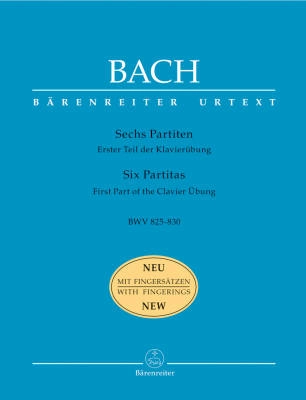 Baerenreiter Verlag - Six Partitas (With Fingerings) BWV 825-830 - Bach/Jones/Schirmer - Piano - Book