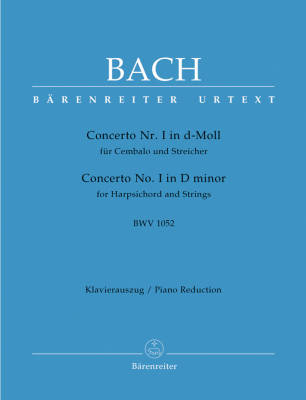 Baerenreiter Verlag - Concerto no. 1 in D minor BWV 1052 - Bach/Breig - Solo Piano/Piano Reduction (2 Pianos, 4 Hands) - Book