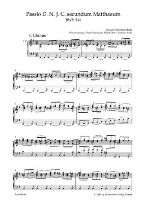 St. Matthew Passion BWV 244 - Bach/Durr/Schneider - Vocal Score - Book