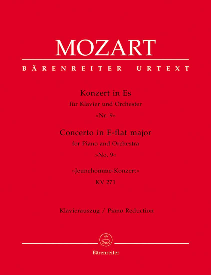 Concerto no. 9 in E-flat major K. 271 \'\'Jeunehomme\'\' -Mozart/Topel - Solo Piano/Piano Reduction (2 Pianos, 4 Hands) - Book