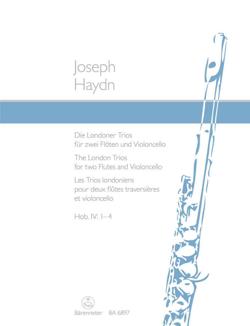 The London Trios Hob. IV: 1-4 - Haydn/Balet - 2 Flute/Cello - Parts Set