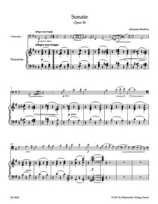 Sonata in E minor op. 38 - Brahms/Costa/Wadsworth - Cello/Piano - Book