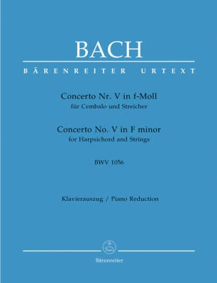 Baerenreiter Verlag - Concerto no. 5 in F minor BWV 1056 - Bach/Breig - Solo Piano/Piano Reduction (2 Pianos, 4 Hands) - Book