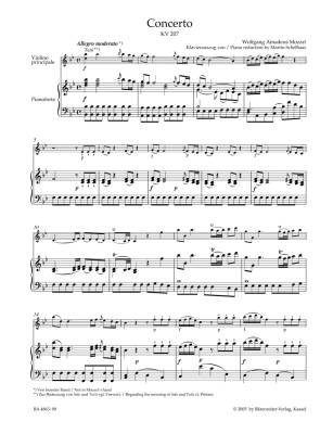 Concerto no. 1 in B-flat major K. 207 - Mozart/Mahling - Violin/Piano Reduction - Sheet Music