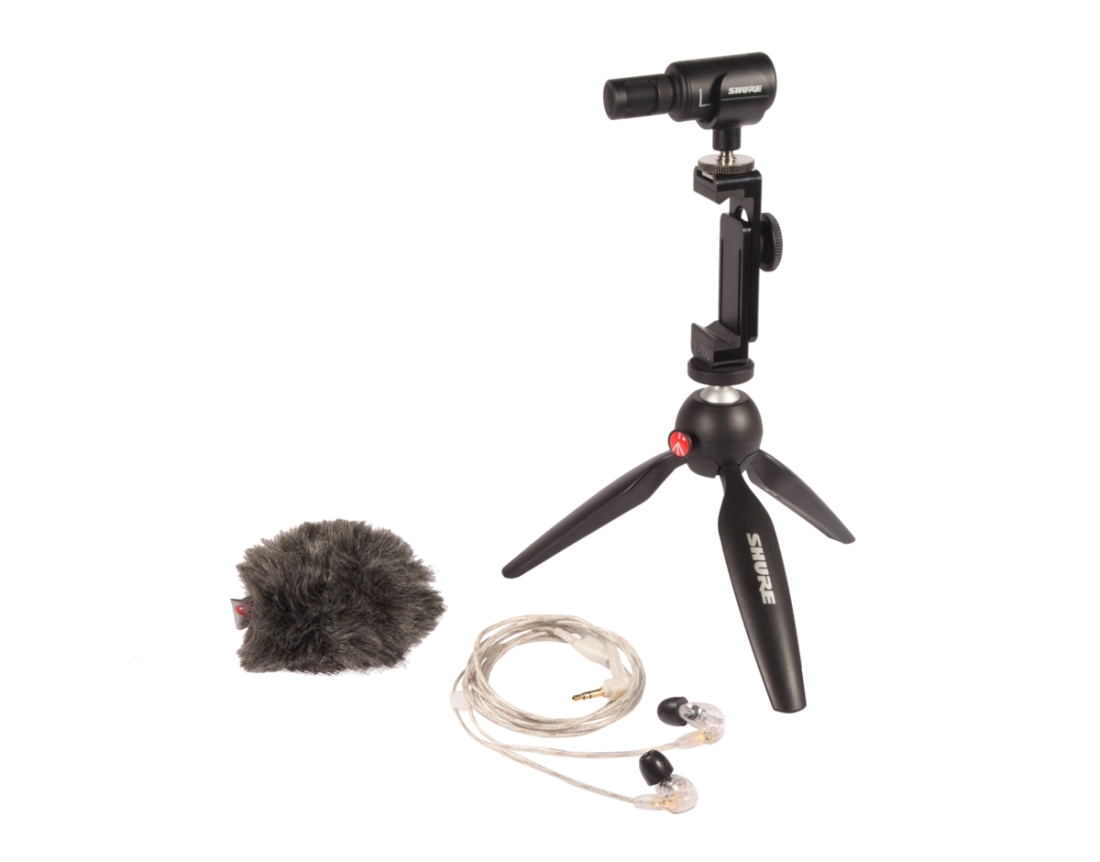 MV88+ Video Kit and SE215 Earphones Portable Videography Kit