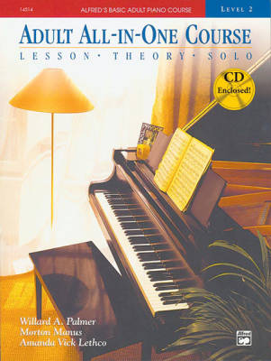 Alfred Publishing - Alfreds Basic Adult All-in-One Course, Book 2 - Palmer/Manus/Lethco - Piano - Book/CD