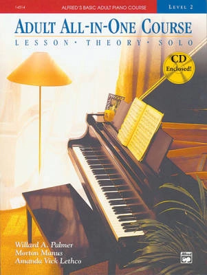 Alfred Publishing - Alfreds Basic Adult All-in-One Course, Book 2 - Palmer/Manus/Lethco - Piano - Book/CD