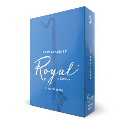 Royal by DAddario - Bass Clarinet Reeds, Strength 3.0, 10-pack